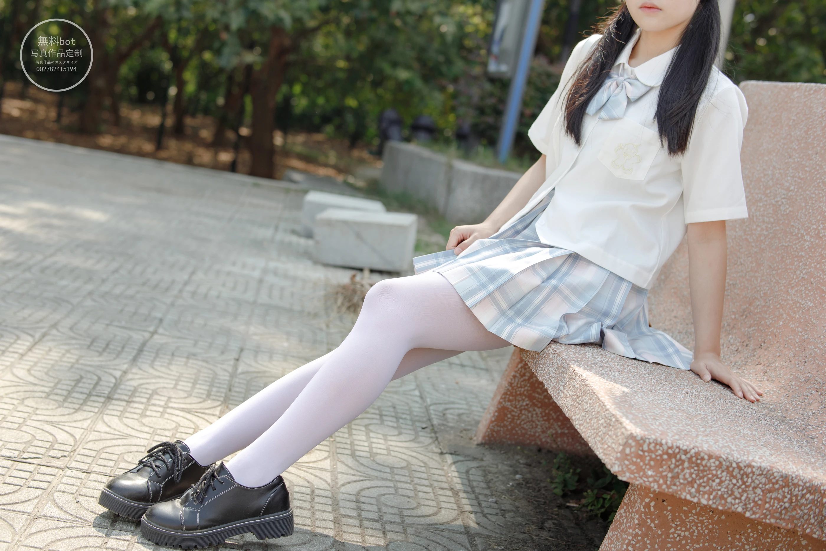 森萝财团 有料001  小兰 白丝JK制服少女 [64P]插图8